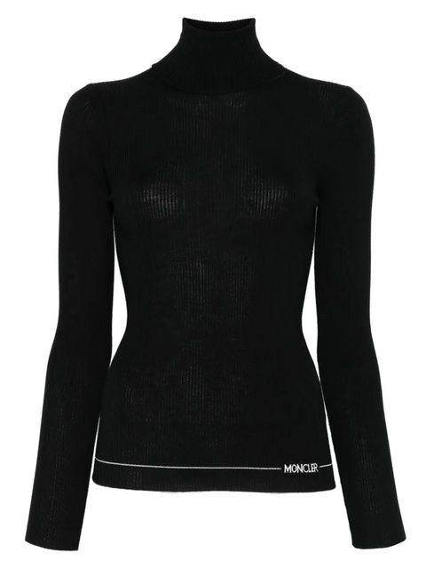 Moncler ribbed turtleneck sweater - Black - zdjęcie produktu nr 1