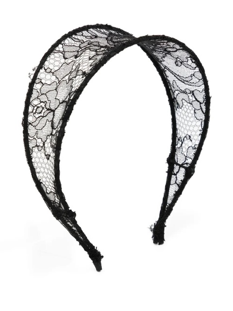 Jennifer Behr floral-lace headband - Black - zdjęcie produktu nr 1