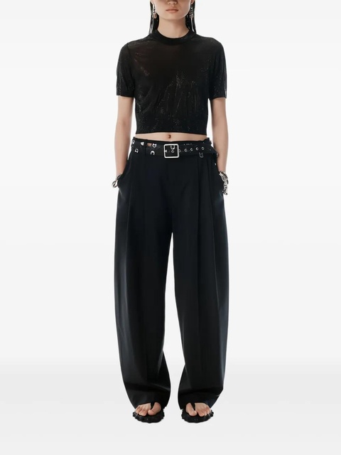 Alexander Wang short-sleeved cropped top - Black - zdjęcie produktu nr 2