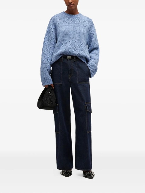 GANNI textured sweater - Blue - zdjęcie produktu nr 1