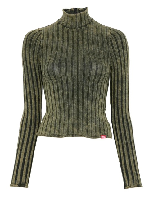 Diesel T-Clawa ribbed long-sleeve t-shirt - Green - zdjęcie produktu nr 1