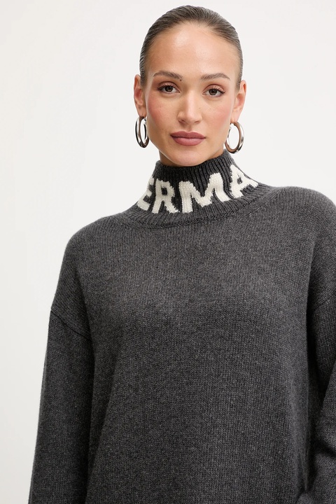 Ermanno Scervino sukienka wełniana kolor szary mini oversize 57TQ026EO1 - zdjęcie produktu nr 2