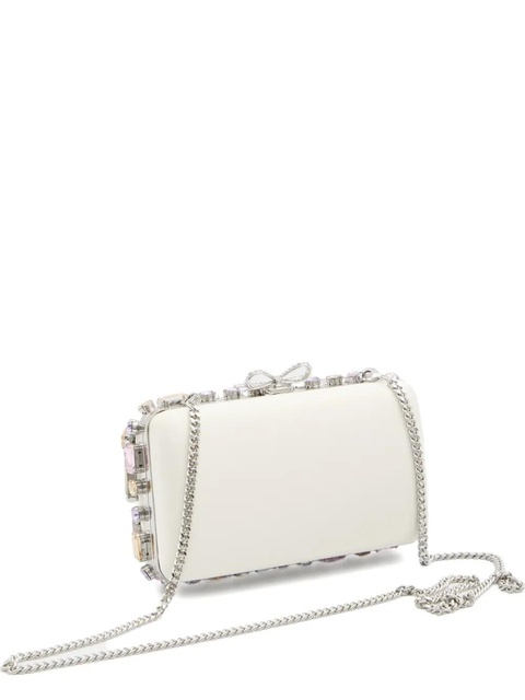 Self-Portrait crystal-embellished clutch bag - White - zdjęcie produktu nr 2