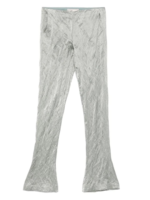 Blumarine crinkled-satin trousers - Grey - zdjęcie produktu nr 1