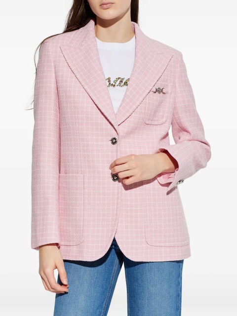 Versace check-patterned blazer - Pink - zdjęcie produktu nr 2