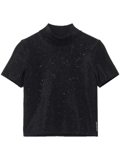 Alexander Wang crystal-embellished hotfix top - Black - zdjęcie produktu nr 2