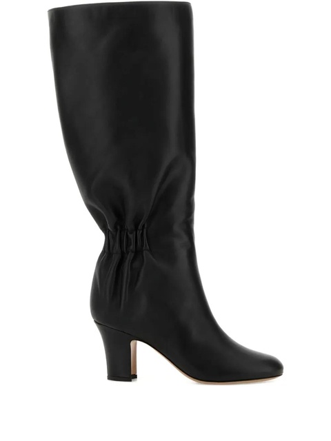 Ferragamo 70mm ruched leather boots - Black - zdjęcie produktu nr 1