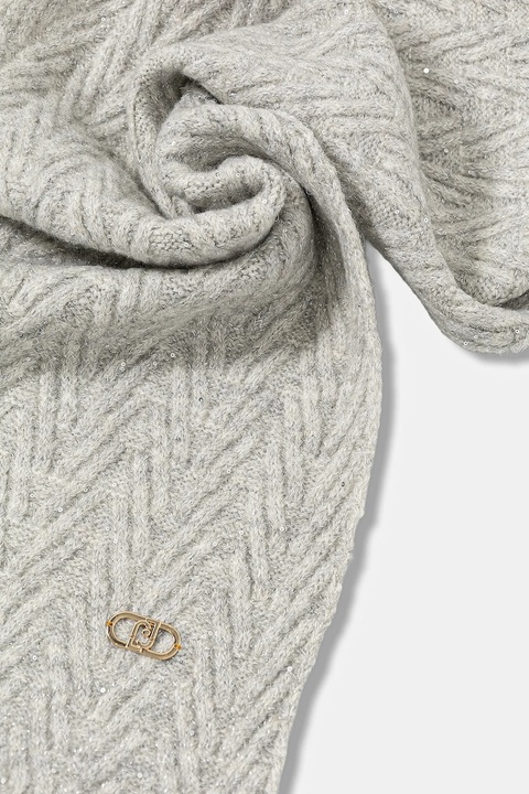 Liu Jo szalik z domieszką wełny damski kolor szary 2F5008.M0300 - zdjęcie produktu nr 2