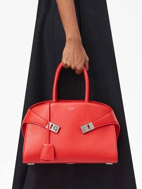 Ferragamo Hug leather tote bag - Red - zdjęcie produktu nr 1