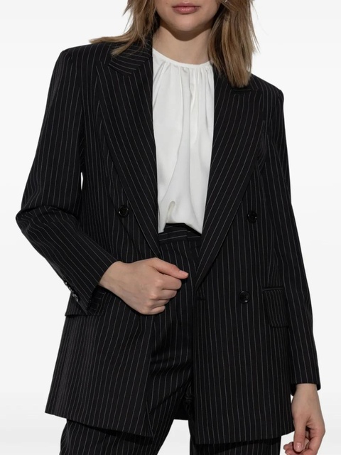 Max Mara pinstriped double-breasted blazer - Black - zdjęcie produktu nr 2
