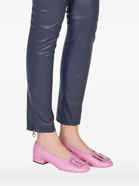 Ferragamo buckle leather ballerina flats - Pink - zdjęcie produktu nr 2