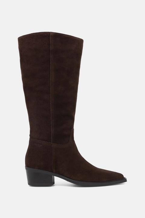 Vagabond Shoemakers kozaki zamszowe KELSEY damskie kolor brązowy na słupku 5810-040-31 - zdjęcie produktu nr 2