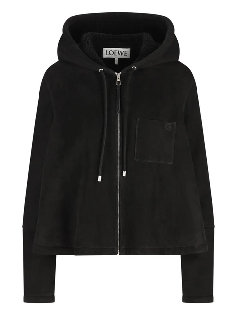 LOEWE hooded shearling jacket - Black - zdjęcie produktu nr 1