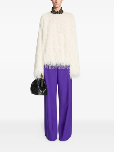 DRIES VAN NOTEN flat-front trousers - Purple - zdjęcie produktu nr 2