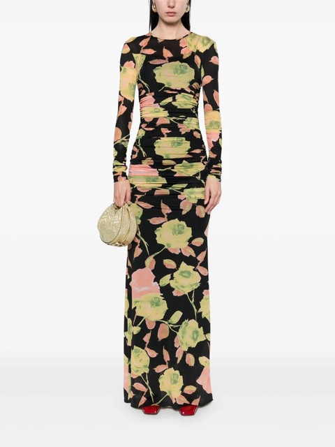 Blumarine floral-print maxi dress - Black - zdjęcie produktu nr 2