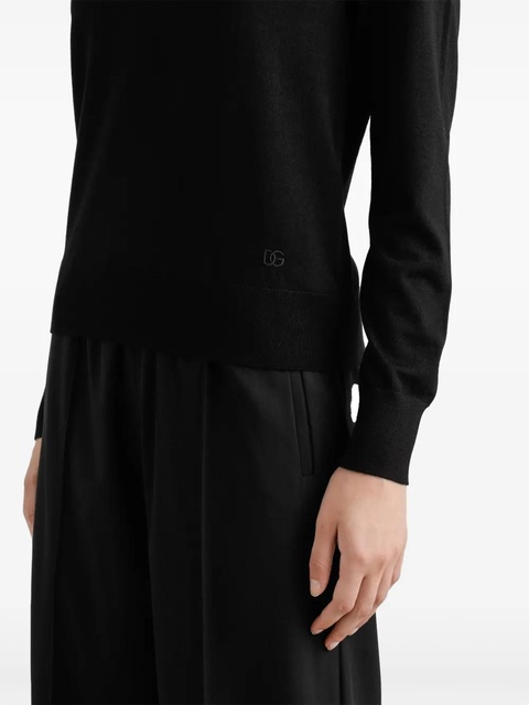 Dolce & Gabbana logo-embroidered sweater - Black - zdjęcie produktu nr 2
