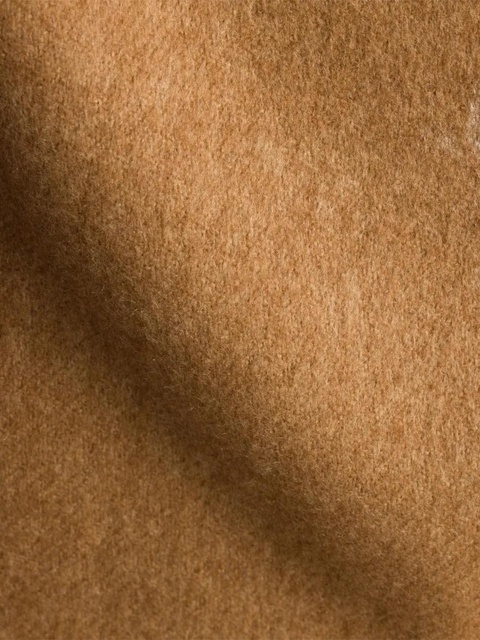 Prada triangle-logo fringed scarf - Brown - zdjęcie produktu nr 1