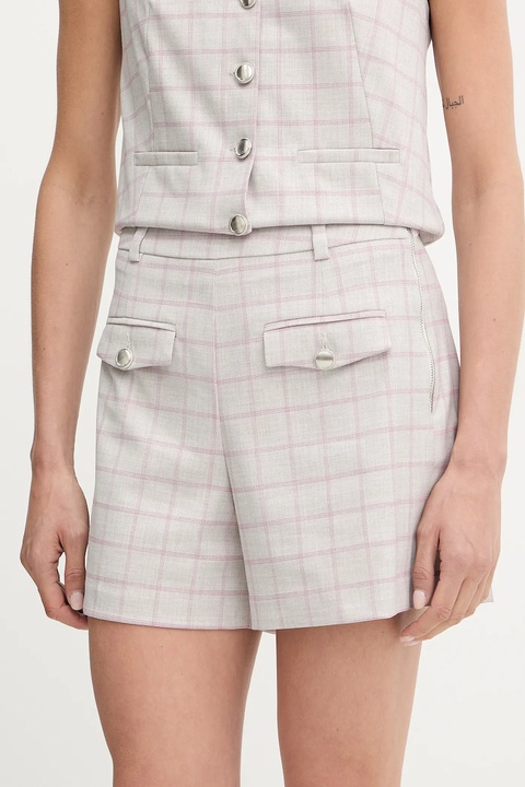 Morgan szorty damskie kolor szary wzorzyste high waist SHOLO.F - zdjęcie produktu nr 1