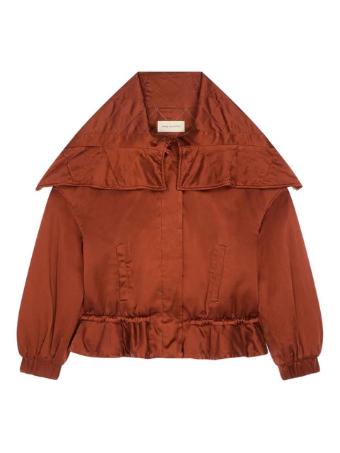 DRIES VAN NOTEN quilted ruffled jacket - Brown - zdjęcie produktu nr 1