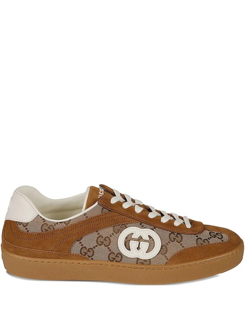 Gucci G75 leather sneakers - Brown - zdjęcie produktu nr 1