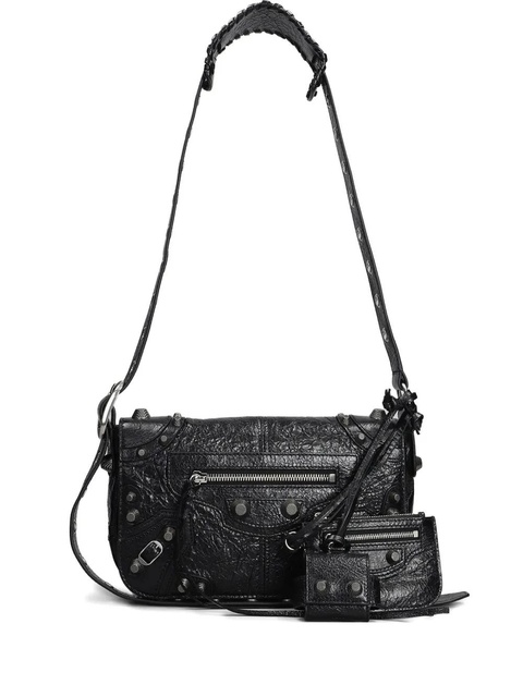 Balenciaga textured leather shoulder bag - Black - zdjęcie produktu nr 1