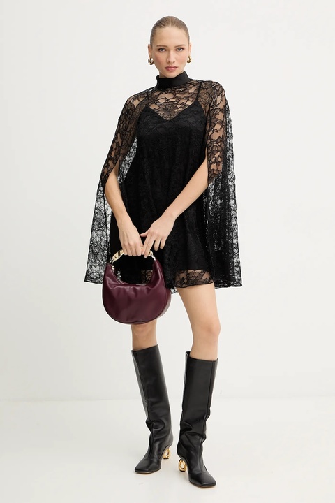 Pinko sukienka kolor czarny mini rozkloszowana 105503 A2R7 - zdjęcie produktu nr 2