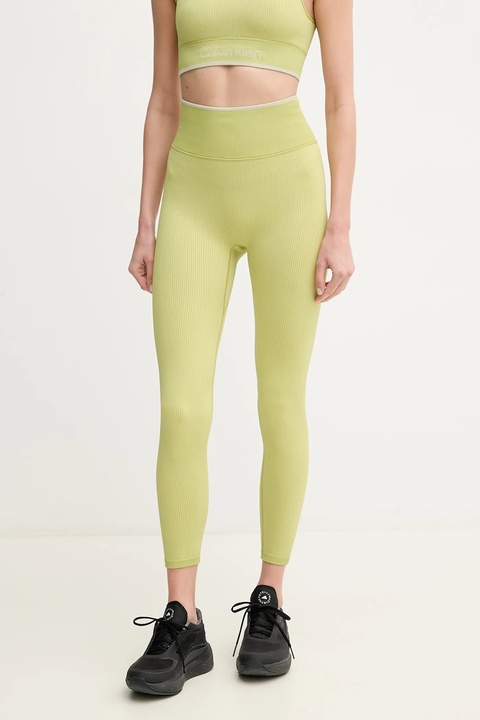 Calvin Klein Performance legginsy treningowe kolor beżowy gładkie 00GWS4L643 - zdjęcie produktu nr 1