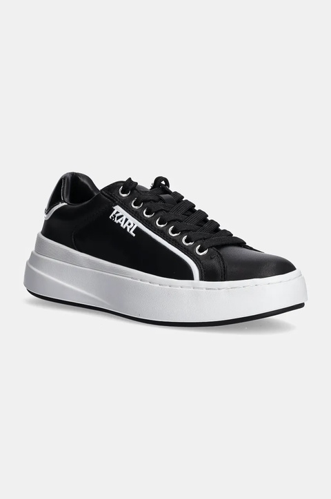 Karl Lagerfeld sneakersy skórzane KRONOS kolor czarny KL64020 - zdjęcie produktu nr 1
