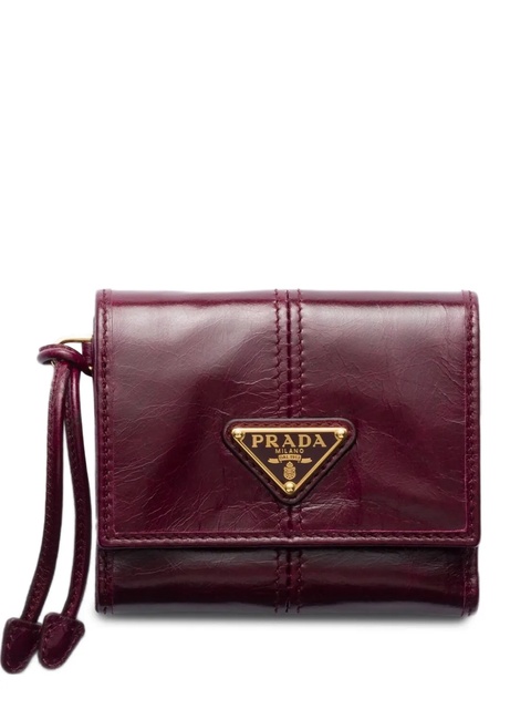 Prada small leather wallet - Red - zdjęcie produktu nr 1