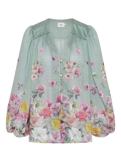 Aje Dreamscape floral-print button-up blouse - Green - zdjęcie produktu nr 1