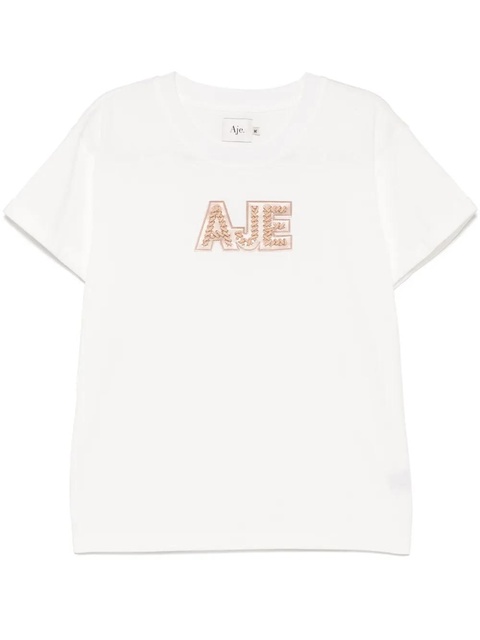 Aje devotion braided logo T-shirt - White - zdjęcie produktu nr 1