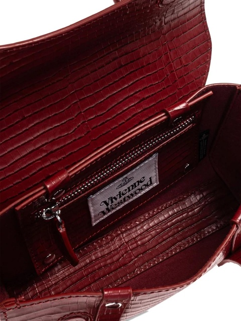 Vivienne Westwood mini Bettina crocodile-effect tote bag - Red - zdjęcie produktu nr 2