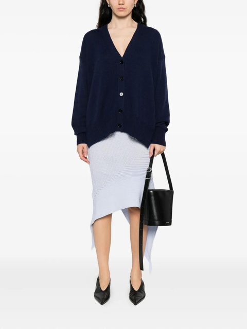Jil Sander button-front cashmere cardigan - Blue - zdjęcie produktu nr 2