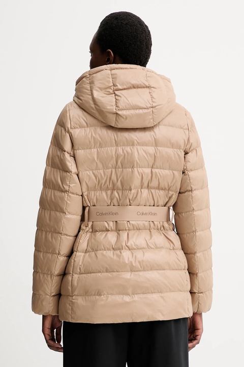 Calvin Klein kurtka kolor beżowy zimowa LV044D542G - zdjęcie produktu nr 1