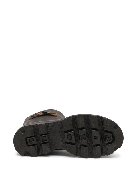 Diesel D-Hammer logo-plaque biker boots - Brown - zdjęcie produktu nr 2