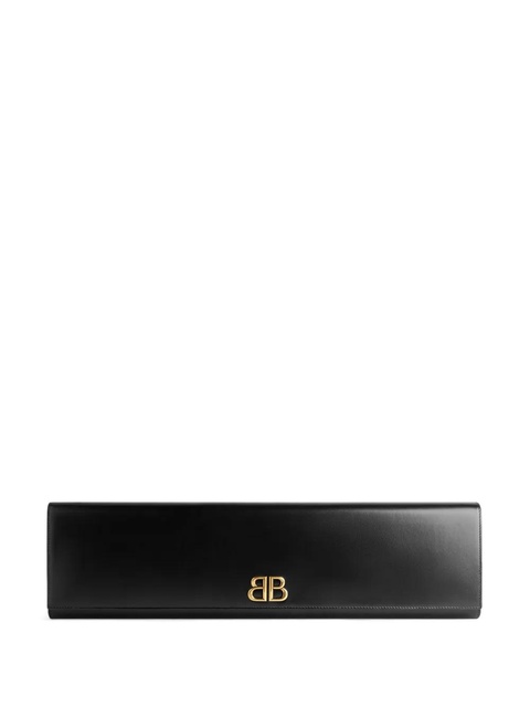Balenciaga Maxi BB-embellished leather clutch - Black - zdjęcie produktu nr 1