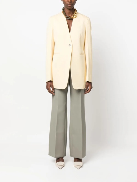 Jil Sander wide-leg wool tailored trousers - Green - zdjęcie produktu nr 1