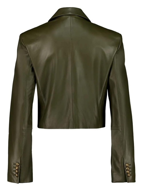 ZIMMERMANN double-breasted leather blazer - Green - zdjęcie produktu nr 1