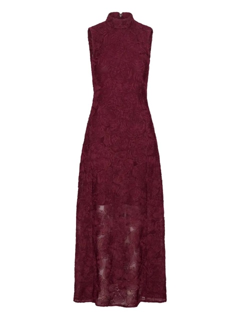 ROTATE BIRGER CHRISTENSEN lace-detailing midi dress - Red - zdjęcie produktu nr 2