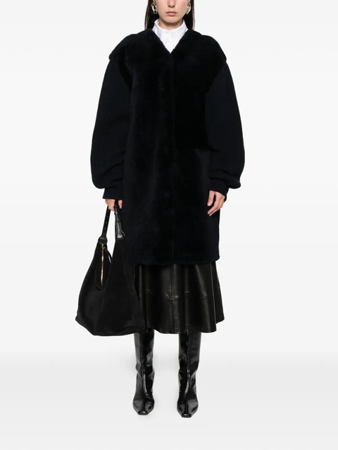 Jil Sander ribbed lamb fur coat - Blue - zdjęcie produktu nr 1