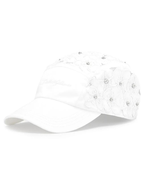 Dolce & Gabbana broderie-anglaise cotton cap - White - zdjęcie produktu nr 1
