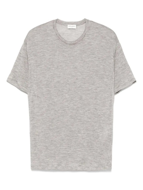 Saint Laurent fine-knit T-shirt - Grey - zdjęcie produktu nr 1