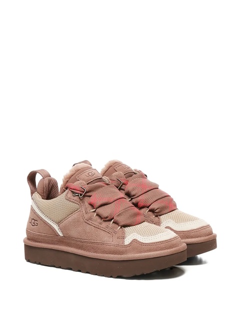 UGG ribbon-lace leather sneakers - Pink - zdjęcie produktu nr 1