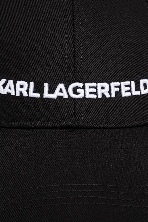 Karl Lagerfeld czapka z daszkiem bawełniana K/ESSENTIAL kolor czarny z aplikacją A1W33071 - zdjęcie produktu nr 2
