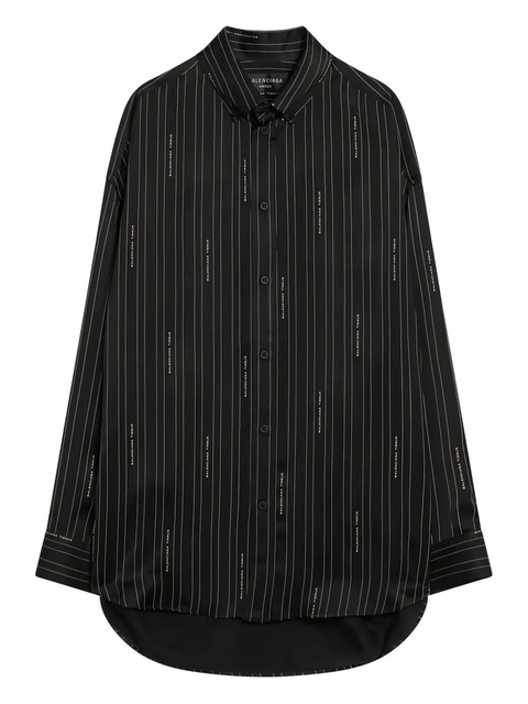 Balenciaga pinstripe logo shirt - Black - zdjęcie produktu nr 1