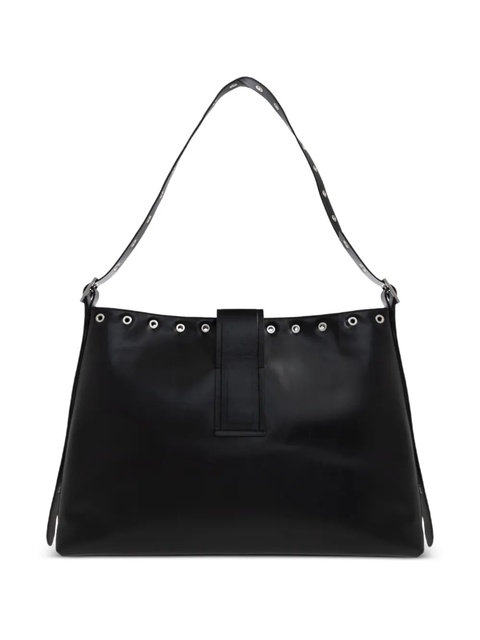 MISBHV eyelet-embellished logo-plaque tote bag - Black - zdjęcie produktu nr 2