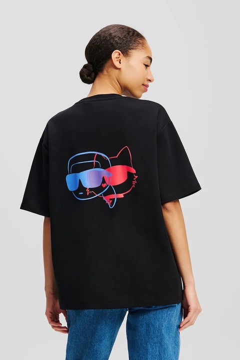 Karl Lagerfeld t-shirt bawełniany damski kolor czarny A2W17113 - zdjęcie produktu nr 1