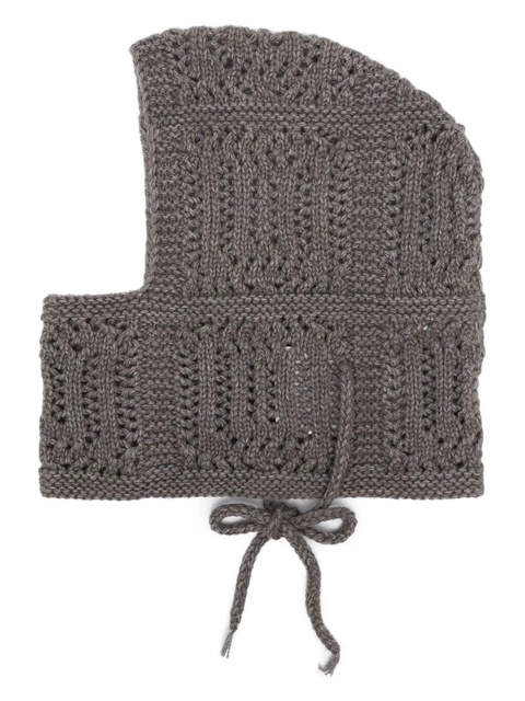 LEMAIRE knitted ribbed balaclava - Grey - zdjęcie produktu nr 1