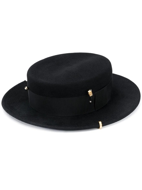 Ruslan Baginskiy Canotier chain detail hat - Black - zdjęcie produktu nr 2