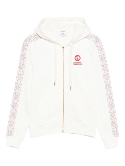 Casablanca logo-embroidered hooded jacket - White - zdjęcie produktu nr 1